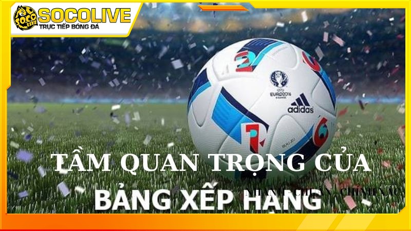 Tầm quan trọng của bảng xếp hạng bóng đá